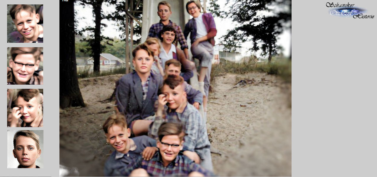 Vier ''mannen'' extra. 1954 Image